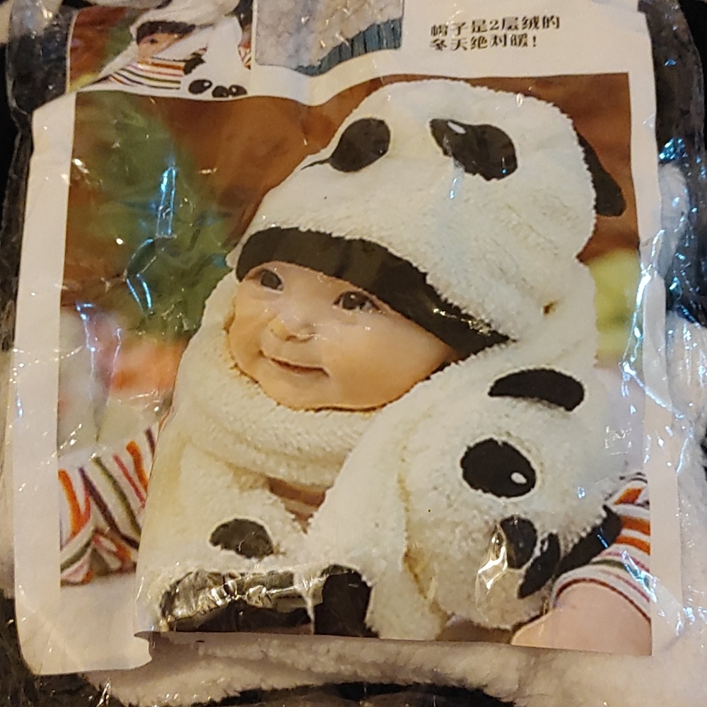 Panda set hat for baby